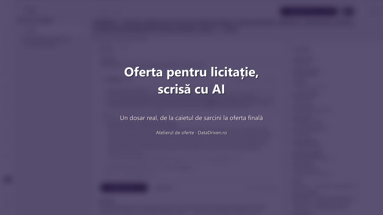 Atelier de oferte cu AI